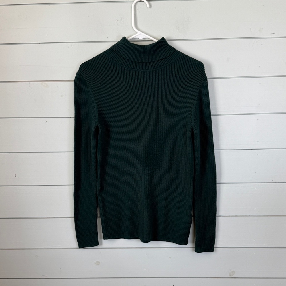 Amazon essentials dark green turtle‎ neck sweater women's size large